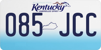 KY license plate 085JCC