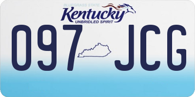 KY license plate 097JCG