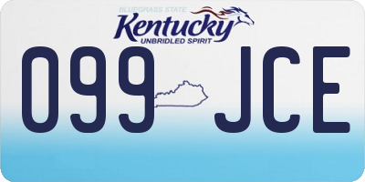 KY license plate 099JCE