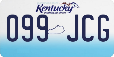 KY license plate 099JCG