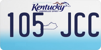 KY license plate 105JCC