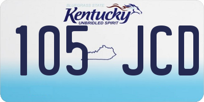 KY license plate 105JCD