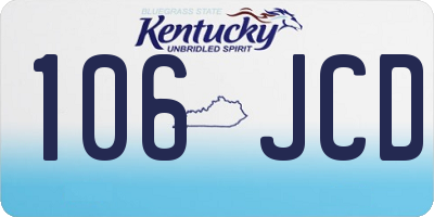 KY license plate 106JCD