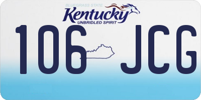 KY license plate 106JCG