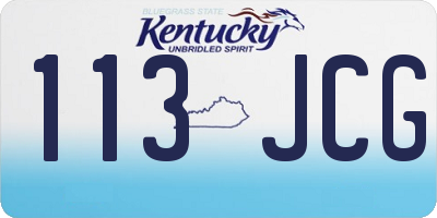 KY license plate 113JCG