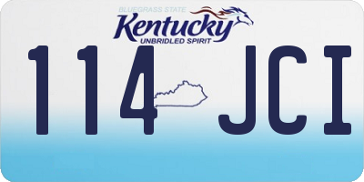 KY license plate 114JCI