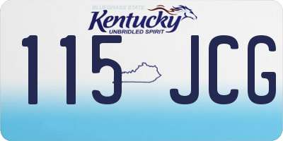 KY license plate 115JCG