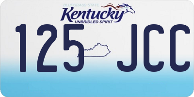 KY license plate 125JCC