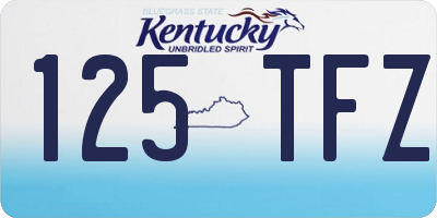 KY license plate 125TFZ