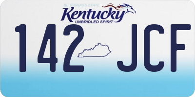 KY license plate 142JCF