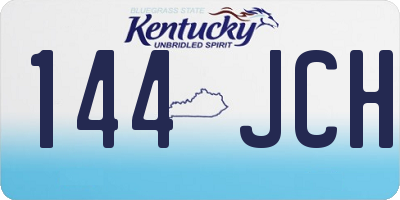 KY license plate 144JCH