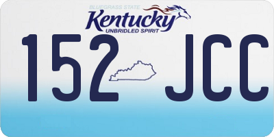 KY license plate 152JCC