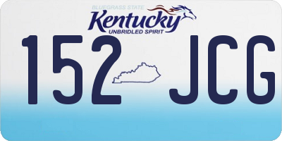KY license plate 152JCG