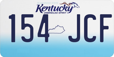 KY license plate 154JCF