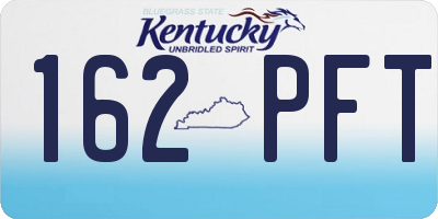 KY license plate 162PFT