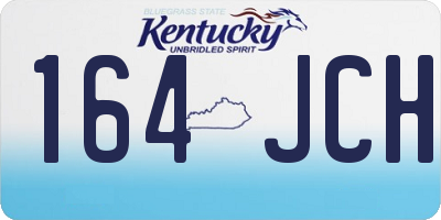 KY license plate 164JCH
