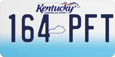 KY license plate 164PFT