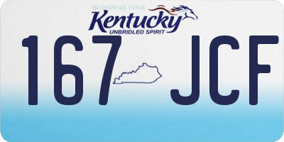 KY license plate 167JCF