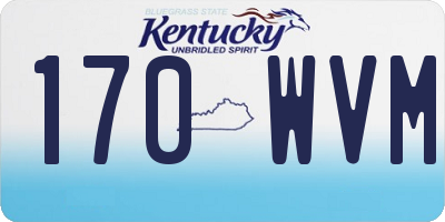 KY license plate 170WVM