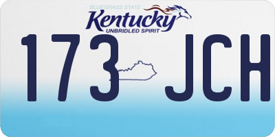 KY license plate 173JCH
