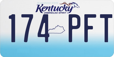KY license plate 174PFT
