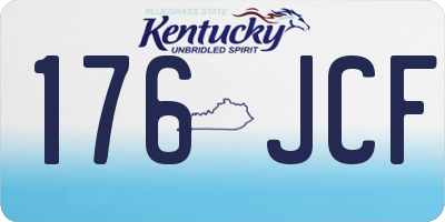 KY license plate 176JCF