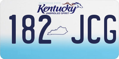 KY license plate 182JCG