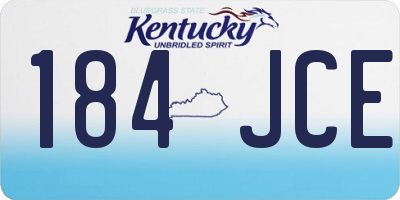 KY license plate 184JCE