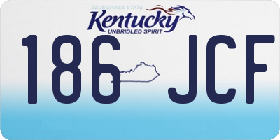 KY license plate 186JCF