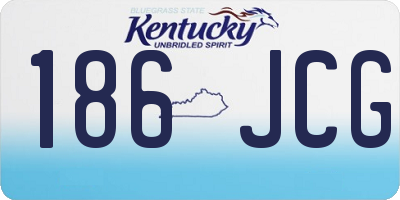 KY license plate 186JCG
