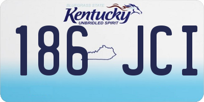 KY license plate 186JCI