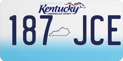 KY license plate 187JCE