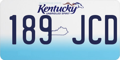 KY license plate 189JCD