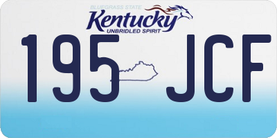 KY license plate 195JCF