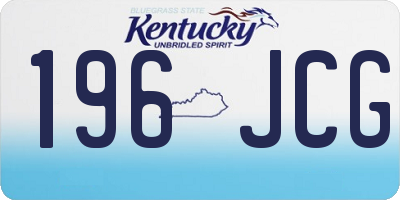 KY license plate 196JCG