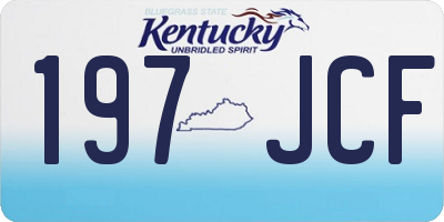 KY license plate 197JCF