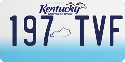 KY license plate 197TVF