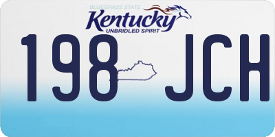 KY license plate 198JCH