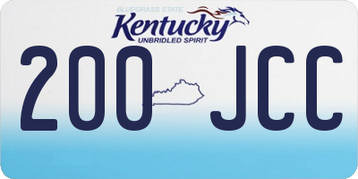 KY license plate 200JCC