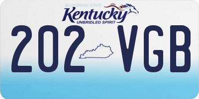 KY license plate 202VGB