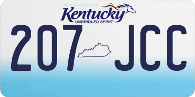 KY license plate 207JCC
