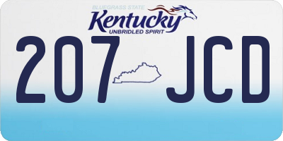 KY license plate 207JCD