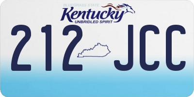 KY license plate 212JCC