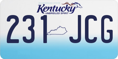 KY license plate 231JCG