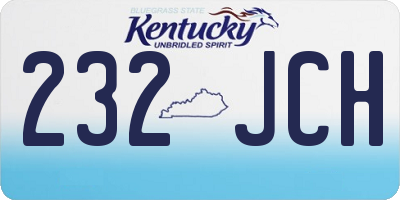 KY license plate 232JCH