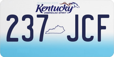 KY license plate 237JCF