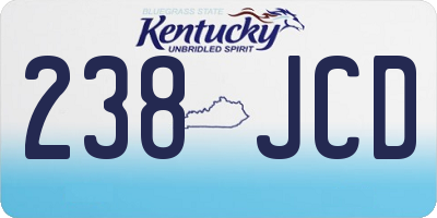 KY license plate 238JCD