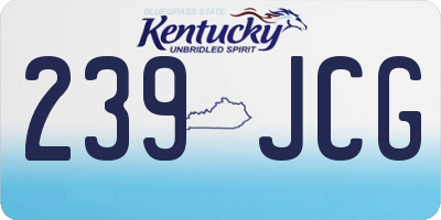 KY license plate 239JCG