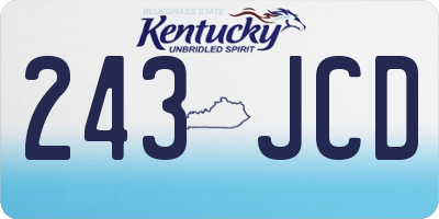 KY license plate 243JCD