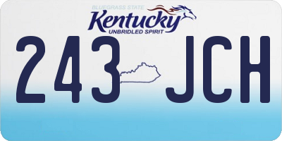 KY license plate 243JCH